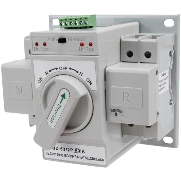 Automatic Transfer Switch 2-P 63A Double Pole - Changeover - Image 4
